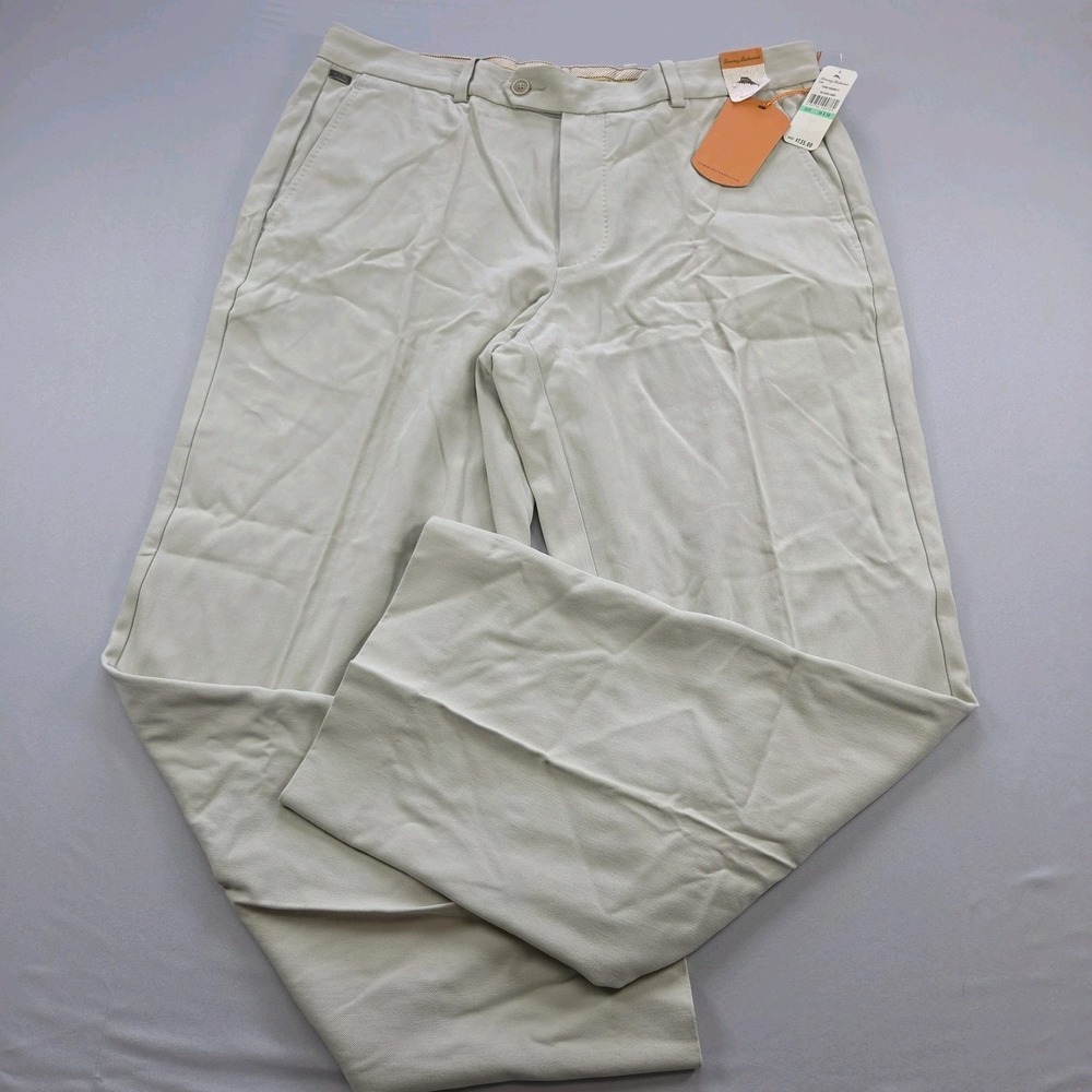 Tommy Bahama Flying Fishbone Silk Cotton Blend Pants Khaki 34x30 NWT' $135